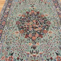 قالیچه ۳.۵متری دستباف کرمان زمینه سبز|فرش|تهران, اکباتان|دیوار