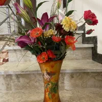 گل مصنوعی ، گل با گلدان