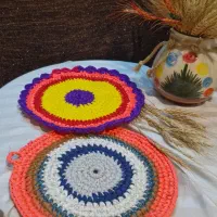 زیر قابلمه ای تریکو بافی در انواع طرح و رنگ