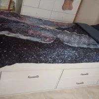 تخت نوجوان با تشک|تخت و سرویس خواب|بهارستان, |دیوار