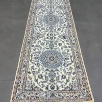 فرش دستباف (بساک) کناره زیبای نایین کرک ابریشم|فرش|مشکیندشت, |دیوار