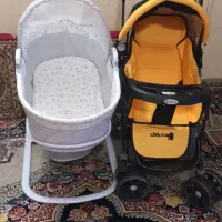 کالسکه به همراه گهواره موجود است