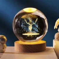 گوی کریستالی چراغ خواب نَشکَن و زیبا|چراغ خواب و آباژور|مشهد, امیریه|دیوار