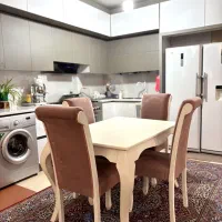 میز ناهارخوری4نفره،شیشه سکوریت و چوب راش