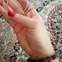 گوشواره حلقه نقره دستبند نقره