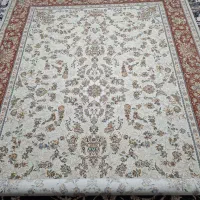 فرش ۹ متری ۱۲۰۰ شانه گل برجسته تراکم ۳۶۰۰