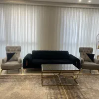مبل ۵ نفره کاناپه تخت شو و تابلو و شاه نشین ومجسمه|مبلمان خانگی و میز عسلی|مشهد, امامیه (شهرک غرب)|دیوار