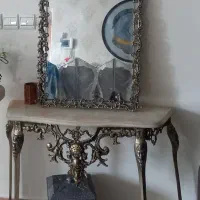 آینه و شمعدان برنز