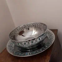 قاب وقدح  ظرف زیر و رو  جامیوه ای و شیرینی خوری|کلکسیون اشیاء عتیقه|شاهین‌شهر, شهرک گلدیس|دیوار