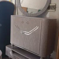ست بینظیر آینه کنسول و میز تلویزیون وکیوم و چوب