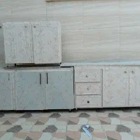 کابینت فلزی ۵مترپایین باروکش استیل باظرفشویی