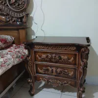 سرویس خواب سلطنتی پر منبت در حد نو واقعی|تخت و سرویس خواب|تهران, شمشیری|دیوار