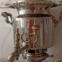 سماور نفتی برنجی دکوری و کاربردی (سالم)قدیمی