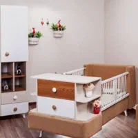 سرویس خواب کودک آپادانا کامل و لوکس|تخت و سرویس خواب|پرند, فاز ۱|دیوار