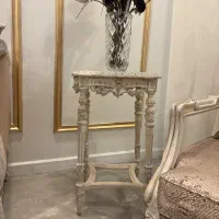 میز کنارسالنی منبدکاری چوب راش