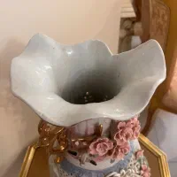 گلدان چینی گل برجسته ژاپنی آنتیک (ایراد دار )|صنایع دستی و سایر لوازم تزئینی|کرج, جهان‌شهر|دیوار