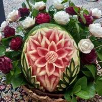 حکاکی هندوانه شب یلدا