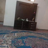 یک زیر تلویزیون ام دی اف دارای نور سقفی