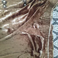 شال پرده مخمل گل دار|پرده، رانر، رومیزی|نسیمشهر, |دیوار