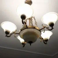 دو عدد لوستر پنج شعله به همراه ۲ عدیوار کوب