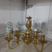 لوستر چهار شاخه با لامپ|لوستر و چراغ آویز|خرم‌آباد, |دیوار