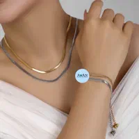 گردنبند و دستبند ماری استیل رنگ ثابت|بدلیجات|قم, حنیف نژاد|دیوار