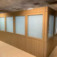 پارتیشن اداری،درب کشویی چرمی(ویدیو)|دفتر کار|مشهد, چهارچشمه|دیوار