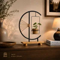 استند گل مدرن/ ترکیب هنر چوب گردو ومتال
