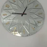 ساعت زیبا قاب کار دست چوب بامبو و گلدان کار دست