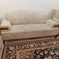 مبل هفت نفره کرم رنگ|مبلمان خانگی و میز عسلی|خمام, |دیوار