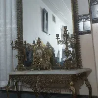 اینه شمعدان برنز