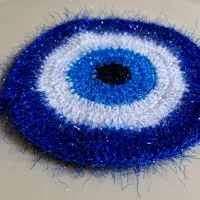 دستگیره اسکاج آشپزخانه چشم نظر  قلاب بافی بافتنی|سفره، حوله، دستمال آشپزخانه|شیراز, تندگویان|دیوار