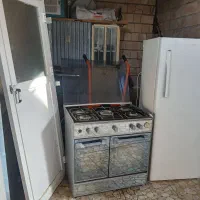 درب آلومینیومی  80در2 وگاز پنج شعله