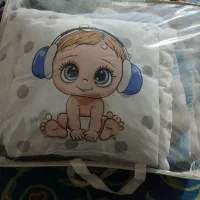 سرویس کامل نوزاد استفاده نشدن|رختخواب، بالش، پتو|خرم‌آباد, |دیوار