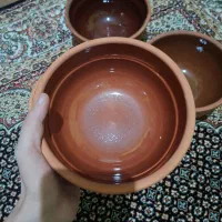 کاسه سفالی داخل لعابی