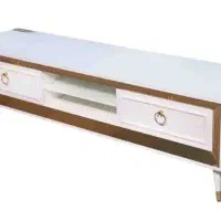 زیر تلویزیونی هایگلاس سفید