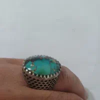 انگشتر فیروزه ای نیشابور  رکاب سنگین