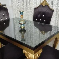 مبل نیمه استیل با غذاخوری ۴ نفره|مبلمان خانگی و میز عسلی|ملایر, |دیوار