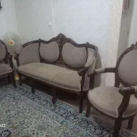 مبل ۸ نفره کلاسیک چوب گردو