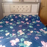 فروش تخت دونفره با تشک ودرآور و پاتختی کناردرآور