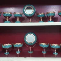 تعدادی ظروف فیروزه کوبی|صنایع دستی و سایر لوازم تزئینی|اصفهان, سرچشمه|دیوار