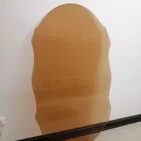 شیشه میز رنگ عسلی