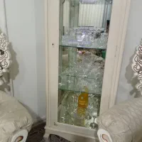 بوفه چوبی سالم در حد نو|بوفه، ویترین، کنسول|ملارد, |دیوار