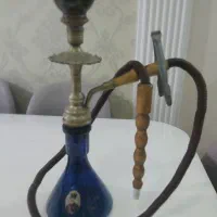 قلیون برنجی قدیمی. با لوازم کامل