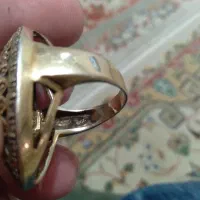 انگشتر نقره با نگین یاقوت ابکاری طلا|جواهرات|کوهدشت, |دیوار