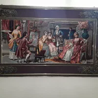 تابلو فرش ماشینی با قاب چوبی