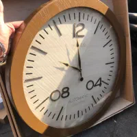 ساعت دیواری سایز ۶۰ /حروف چوبی/ طرح چوب درجه یک