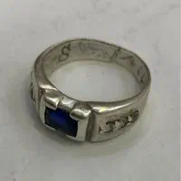 انگشتر یاقوت کبود ابی اصل با رکاب نقره S925