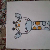 نقاشی روی بوم زرافه