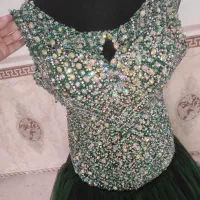 لباس مجلسی اماراتی فول نگین باکسی دوزی